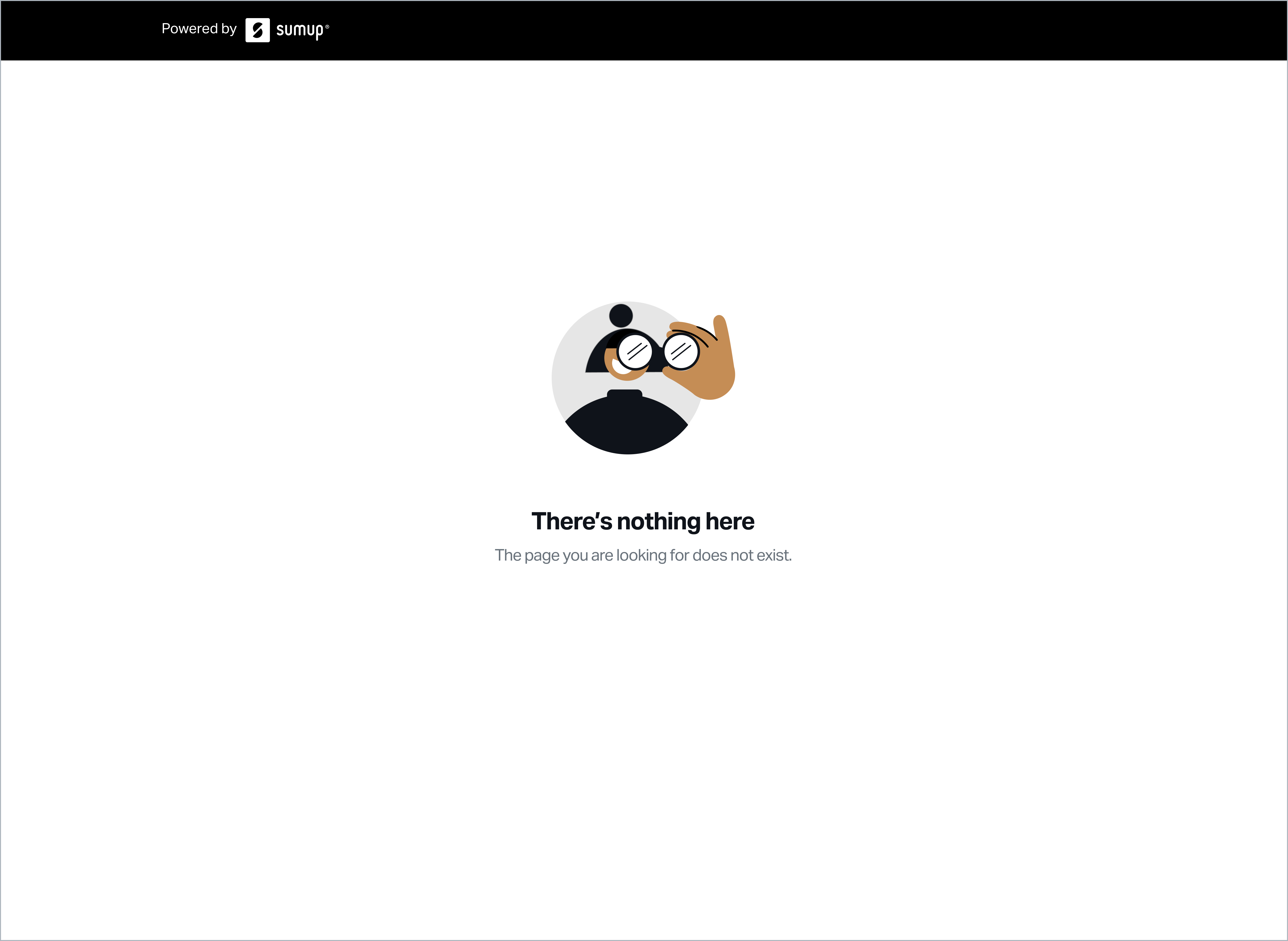 A screenshot of the Hosted Checkout page not found state